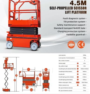 OEM πλατφόρμα εργασίας ανύψωσης με ψαλίδι 1T - 5T φορτίο ηλεκτρική πλατφόρμα ψαλίδι